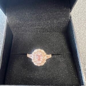 Neil Lane Morganite Engagement Ring 3/4 ct tw Diamonds 14K Rose Gold